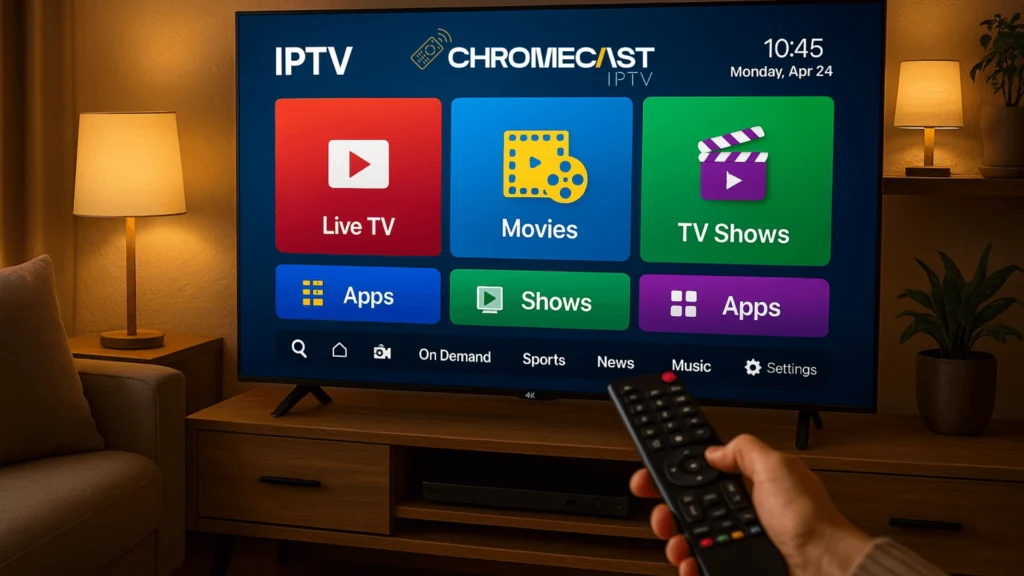 xtream iptv interface moderne en 4K sur Smart TV – expérience de streaming optimale en 2025